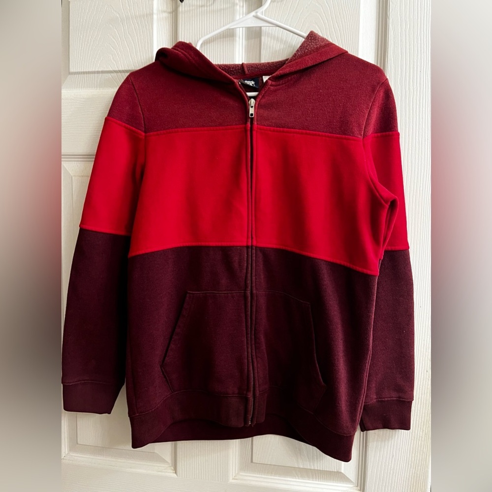 ROUTE 66~ Burgundy and Red Colorblock Hoodie~XL-14-16